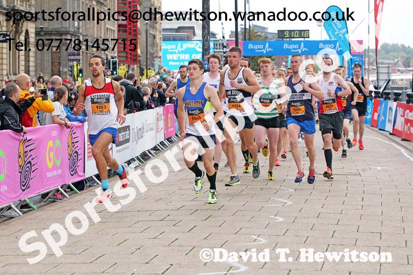 Start of the BUPA Great North 5k. Photo: David T. Hewitson/Sports for All Pics